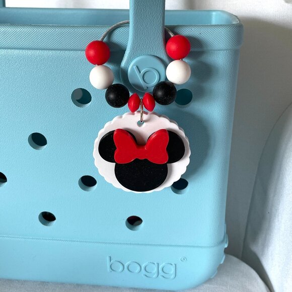 Minnie Mouse Bogg Hanging Charm-Minnie Mouse Silicone Bead Bogg Charm-New - Picture 2 of 3